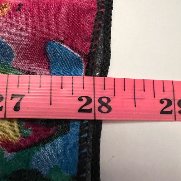 Colorful and black women’s blouse Size XL sleeveless color pattern underneath - Picture 8 of 9